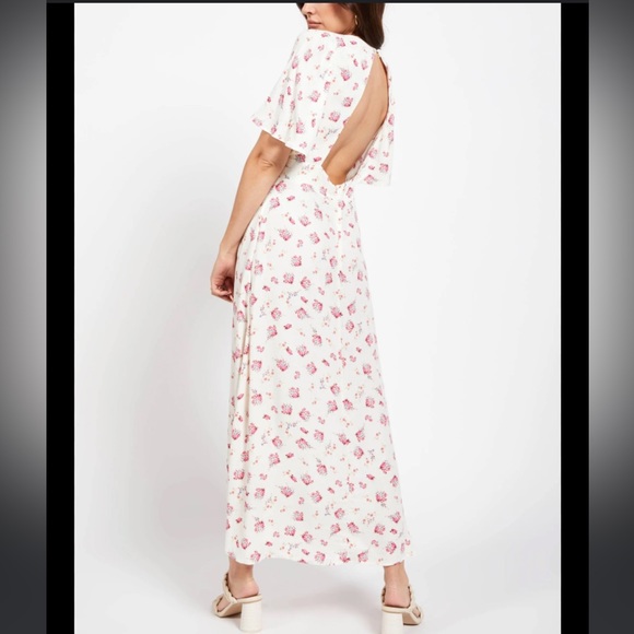 NWT AFRM Zelda Dress in Blanc Blush Floral - Picture 2 of 10